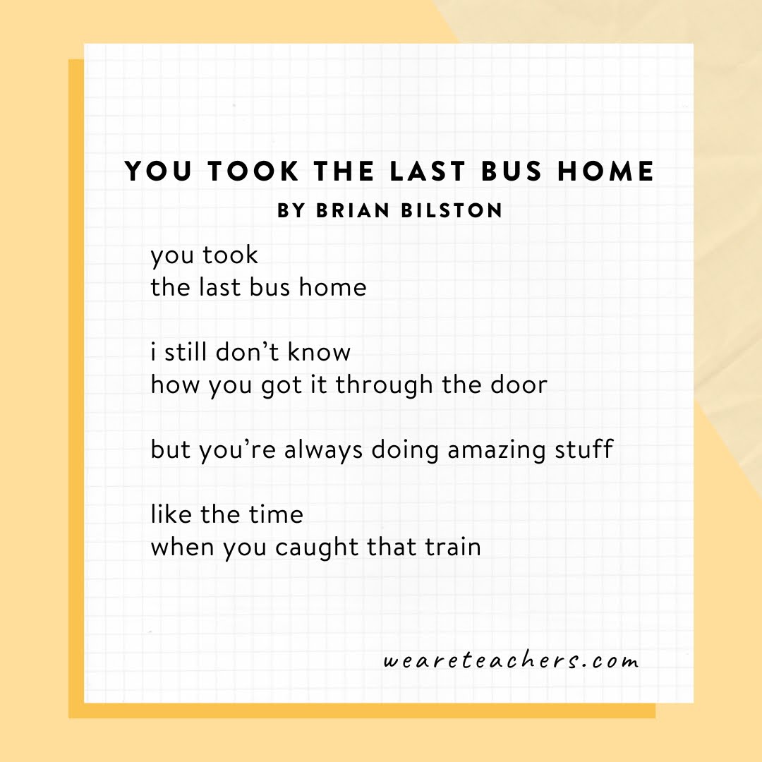 You Took the Last Bus Home by Brian Bilston.