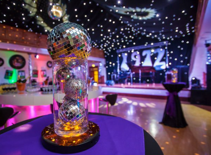 Venue with discos and 70s details
